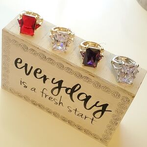 Red Crystal Stretch Ring